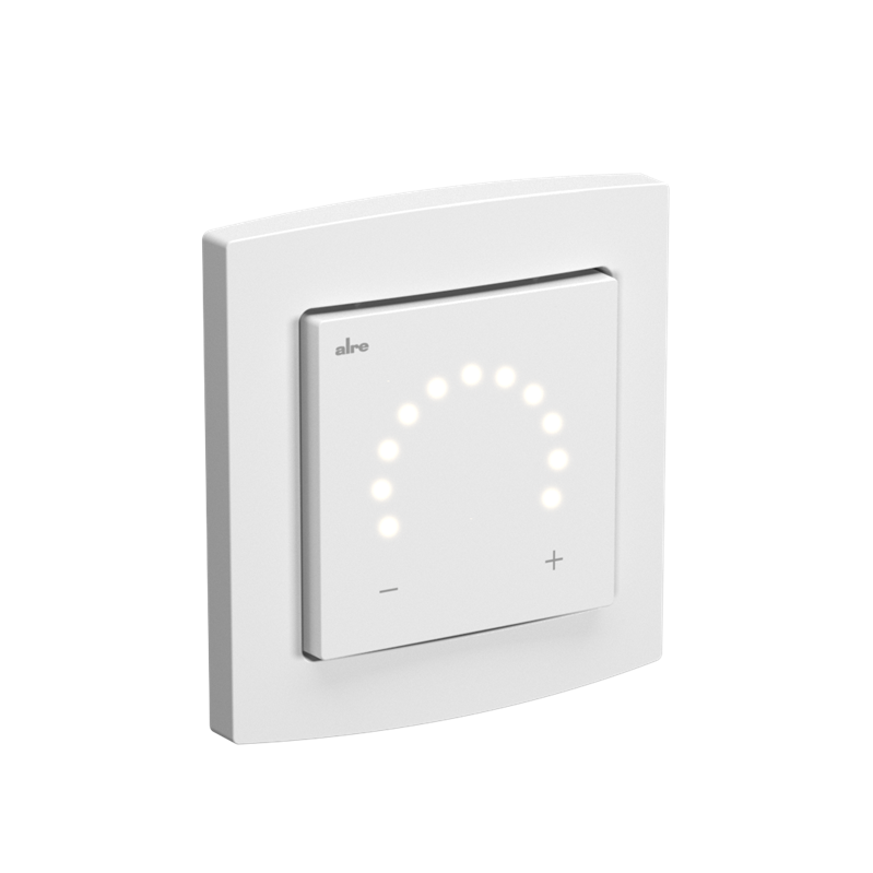 Alre HTRRUt210.A00#31 Room temperature controller with luminous ring scale, flush-mounted, cover 55x55mm, pure white, glossy Turkey