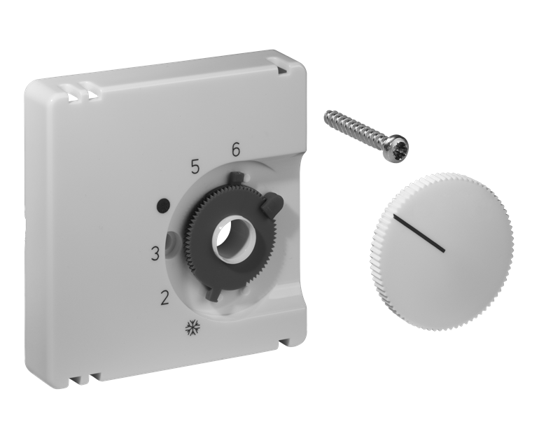 Alre JZ-001.010 Cover set for room thermostat RTBSU / FTR, 50×50, pearl white (RAL1013), gloss Turkey