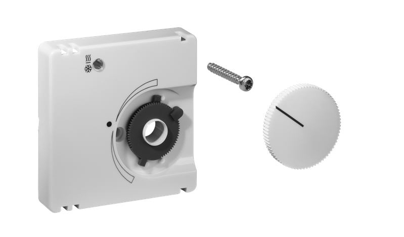 Alre JZ-008.010 Cover set for Room thermostat for cooling ceilings KTRRU-052244, 50×50, pearl white (RAL1013), gloss Turkey