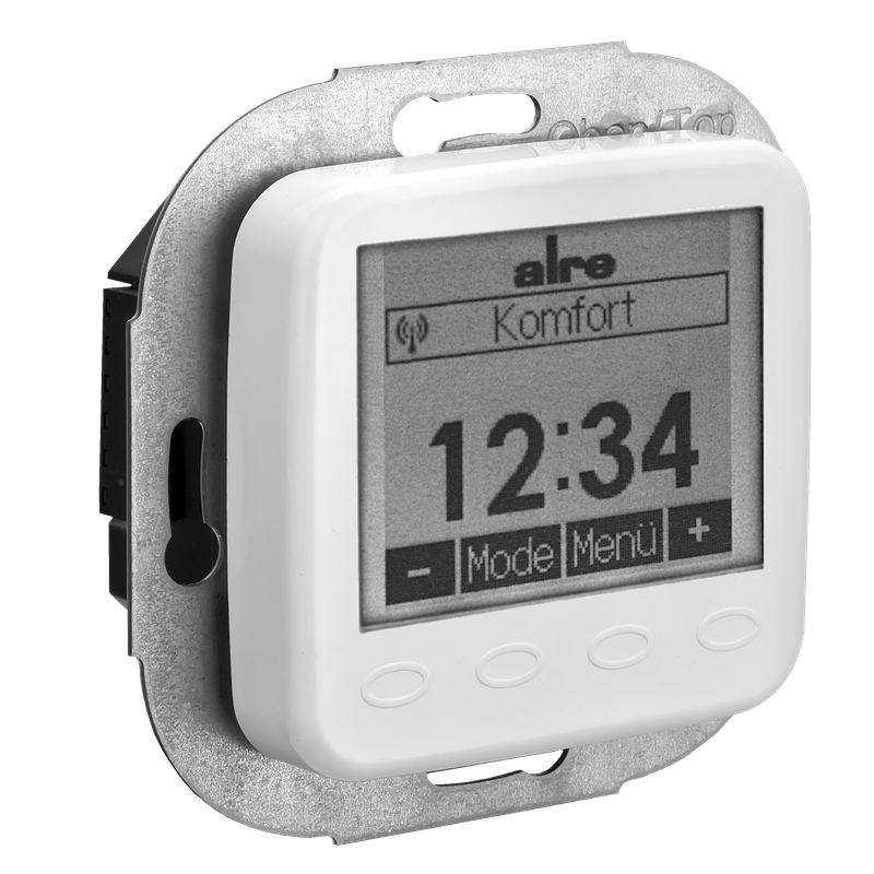 Alre FTRFUd210.123#28 Wireless room temperature sensor with timer, flush-mounted, cover fits BUSCH-JAEGER Reflex SI/SI Linear, pure white, gloss Turkey