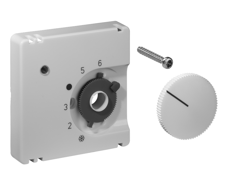 Alre JZ-016.000 Cover set for room thermostat RTBSU / FTR, 50×50, pure white (RAL9010), gloss Turkey