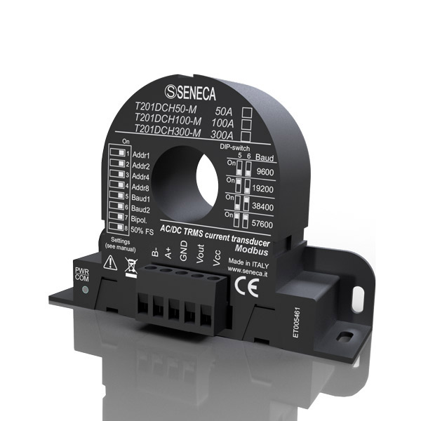 Seneca T201DCH50-M AC/DC contactless TRMS current (± 50 A) transducer, Hall Effect with 010 V AO and ModBUS interface Turkey