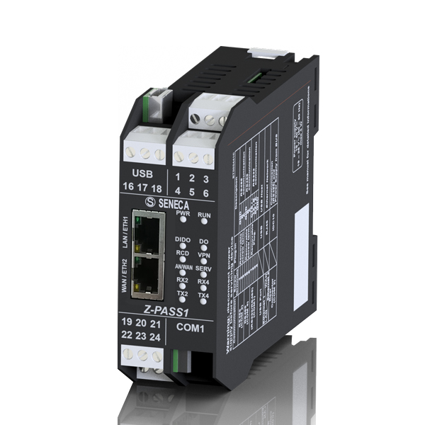 Seneca Z-PASS1-IO IIoT Edge Gateway with VPN support, Serial Device Server with embedded I/O's Turkey