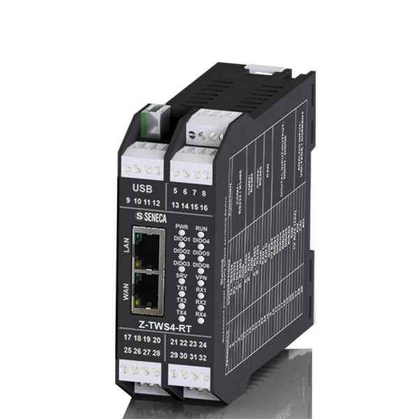 Seneca Z-TWS4-RT Energy IEC 61131 EDGE Controller, Straton IDE, VPN router, built-in I/Os with Energy protocols Turkey