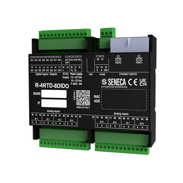 Seneca R-4RTD-8DIDO Profinet Ethernet module with 4 inputs from thermoresistances and 8 digital inputs/outputs Turkey