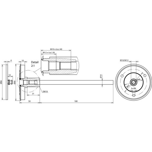 Dehn + Söhne EFPK M10 12 V4A L230 STTZN Turkey