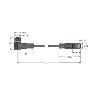 Turck WKC4.4T-P7X3-1-RSC4.4T/TXL