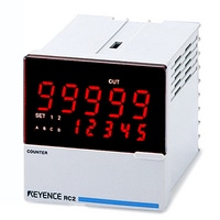 Keyence RC2-21K 72-mm□ 5-digit 7-segment LED, One-stage Preset, AC Power Supply