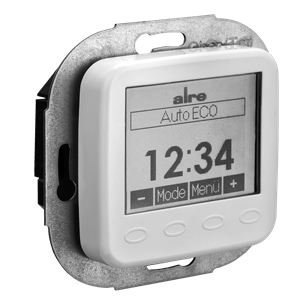 Alre HTRRUu210.021#28/V2 Room/underfloor temperature controller with timer, flush-mounted, cover fits BUSCH-JAEGER Reflex SI/SI Linear, pure white, gloss