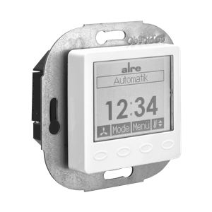Alre KTRRUu257.456#27/V2 Room thermostat with timer, heating/cooling, flush-mounted, 24V AC/V DC, cover 50x50mm, traffic/studio white, gloss Turkey