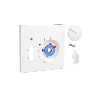 Alre JZ-035.410 Cover set for room thermostat RTBSU, 70×70 for JUNG LS, pearl white (RAL 1013) gloss Turkey