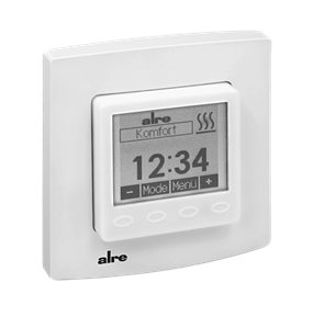 Alre HTRRUu210.021#21/V2 Room/underfloor temperature controller with timer, flush-mounted, alre frame, cover 50x50mm, pure white, gloss Turkey