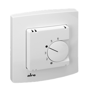 Alre RTBSU-401.000#21 Room thermostat, flush-mounted, 230V AC, NC contact, alre frame, cover 50x50mm, pure white, gloss Turkey