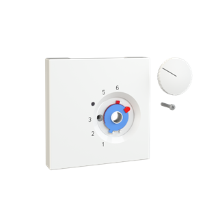 Alre JZ-001.320/BJ Cover set for room thermostat RTBSU/FTR, BUSCH-JAEGER future/solo/axcent, traffic white (similar to 9016), gloss Turkey