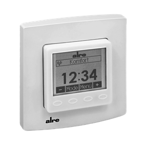 Alre FTRFUd210.123#21 Wireless room temperature sensor with timer, flush-mounted, alre frame, cover 50x50mm, pure white, gloss Turkey