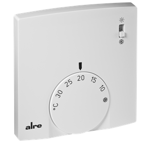 Alre RTBSB-201.065 Room thermostat, surface-mounted super flat, 5…30…°C, 230V AC, 2(1)A, two-way contact, heating/cooling switch Turkey