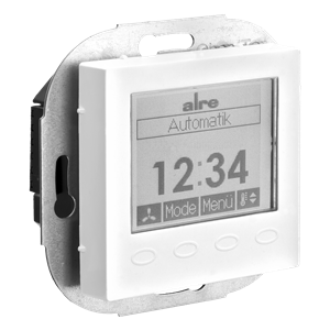 Alre KTRRUu257.456#56/V2 Room thermostat with timer, heating/cooling, flush-mounted, 24V AC/V DC, cover 55x55mm, pure white, matt Turkey