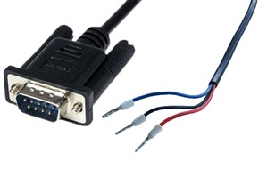 Seneca CS-DB9M-TIP-V RS485 serial cable (DB9M / test leads) for connection with VISUAL HMI with DB9F socket