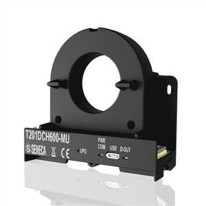 Seneca T201DCH600-MU AC/DC contactless TRMS current (± 600 A) transducer, Hall Effect with 010 V AO/alarm output and ModBUS interface