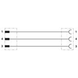 Phoenix Contact SAC-3P-M12MS/3,0-PVC/M12FS