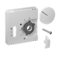 Alre JZ-038.120 Cover set for room thermostat RTBSU, 55×55, traffic/studio white (RAL9016), gloss
