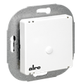 Alre RTBSU-401.902#07 Room thermostat, flush-mounted, 230V AC, NC contact, night-time reduction, internal setting, cover 50x50mm, pure white, gloss