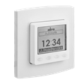 Alre KTRRUu217.456#21/V2 Room thermostat with timer, heating/cooling, flush-mounted, 230V AC, alre frame, cover 50x50mm, pure white, gloss