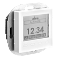 Alre KTRRUu217.456#59/V2 Room thermostat with timer, heating/cooling, flush-mounted, 230V AC, cover 55x55mm, traffic/studio white, gloss