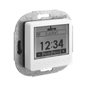 Alre FTRFUd210.123#07 Wireless room temperature sensor with timer, flush mounting, cover 50x50mm, pure white, gloss