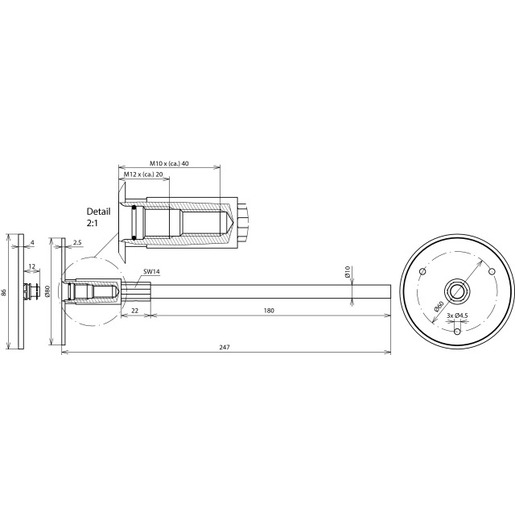Dehn + Söhne EFPM M10 12 V4A L245 VP V2A Turkiye
