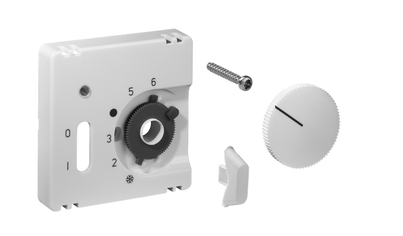 Alre JZ-035.110 Cover set for room thermostat RTBSU-401062 / floor temperature controller RTERU, 55×55, pearl white (RAL1013), gloss Turkiye