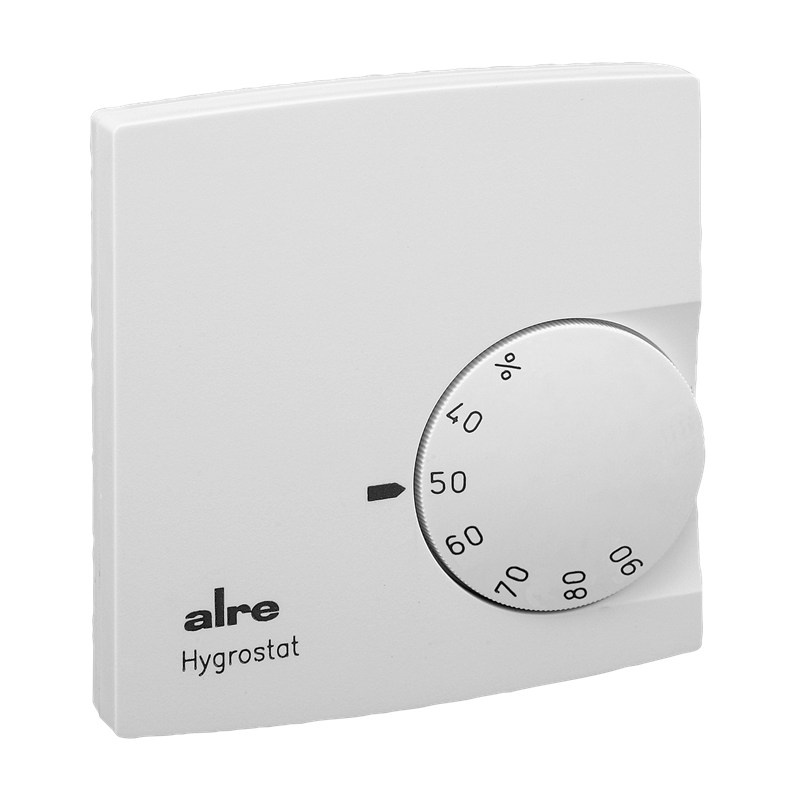 Alre RFHSB-060.010 Room hygrostat, surface-mounted, 24V AC to 230V AC, 35…85% rH, two-way contact, external setting Turkiye