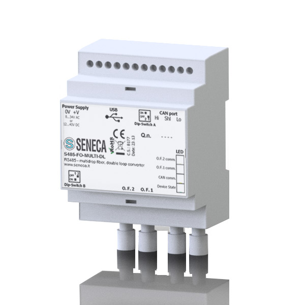 Seneca S485-FO RS485 to optical fiber converter Single mode/multimode fiber - single loop/double loop converter Turkiye