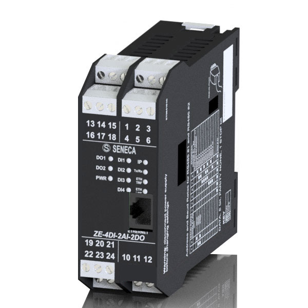 Seneca ZE-4DI-2AI-2DO
        (HW rev. D0) 4 CH Digital Input/ 2 CH Analog Input, 2 CH Digital Output Modbus RTU-Modbus TCP-IP module Turkiye