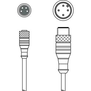 Leuze electronic K-DS M8A-M12A-4P-0,3m-PVC Turkiye