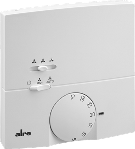 Alre KTRRB-117.169 Room thermostat, heating/cooling, surface-mounted, 230V AC, 3-stage fan output 0…10V or flexible 0…10V Turkiye