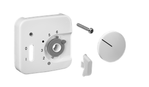 Alre JZ-035.200/BJ Cover set for room thermostat RTBSU-401062 / floor temperature controller RTERU, BUSCH-JAEGER Reflex SI/SI linear, pure white (similar RAL9010) gloss Turkiye