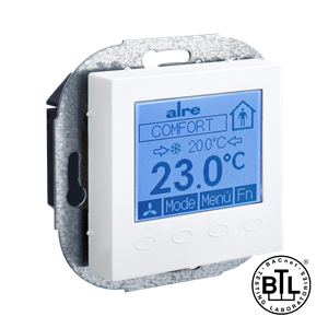 Alre KTRBUu217.456#55 BACnet room controller, flush-mounted, 230V AC, cover 55x55mm, pure white, gloss Turkiye