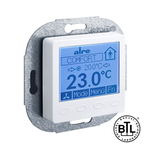 Alre KTRBUu217.456#07 BACnet room controller, flush-mounted, 230V AC, cover 50x50mm, pure white, gloss Turkiye