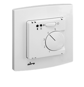 Alre FETR 101.715#21 Underfloor temperature controller with remote sensor, flush-mounted, 10-50…°C, alre frame, cover 50x50mm, pure white, gloss Turkiye