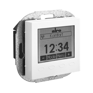 Alre FTRFUd210.123#57 Wireless room temperature sensor with timer, flush-mounted, cover 55x55mm, pearl white, gloss Turkiye