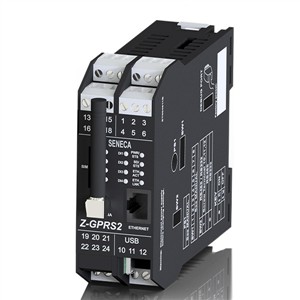 Seneca Z-GPRS2-SEAL GSM/GPRS datalogger with built-in IOs, telecontrol functions and advanced programming language