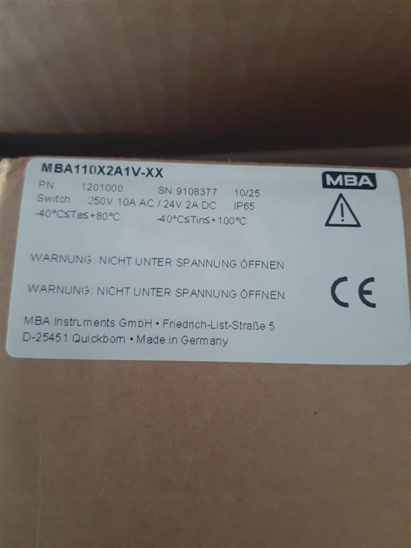 MBA instruments MBA110X2A1V-XX 1201000 Mebran Siviç_0 Turkiye