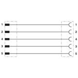 Phoenix Contact SAC-5P-M12MS/3,0-PVC/M12FS