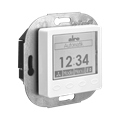 Alre KTRRUu257.456#27/V2 Room thermostat with timer, heating/cooling, flush-mounted, 24V AC/V DC, cover 50x50mm, traffic/studio white, gloss