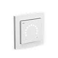 Alre HTRRUt210.A00#31 Room temperature controller with luminous ring scale, flush-mounted, cover 55x55mm, pure white, glossy