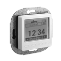 Alre HTRRUu210.021#27/V2 Room/underfloor temperature controller with timer, flush-mounted, cover 50x50mm, traffic/studio white, gloss
